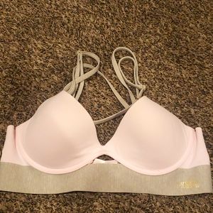 M Pink Push Up Bra